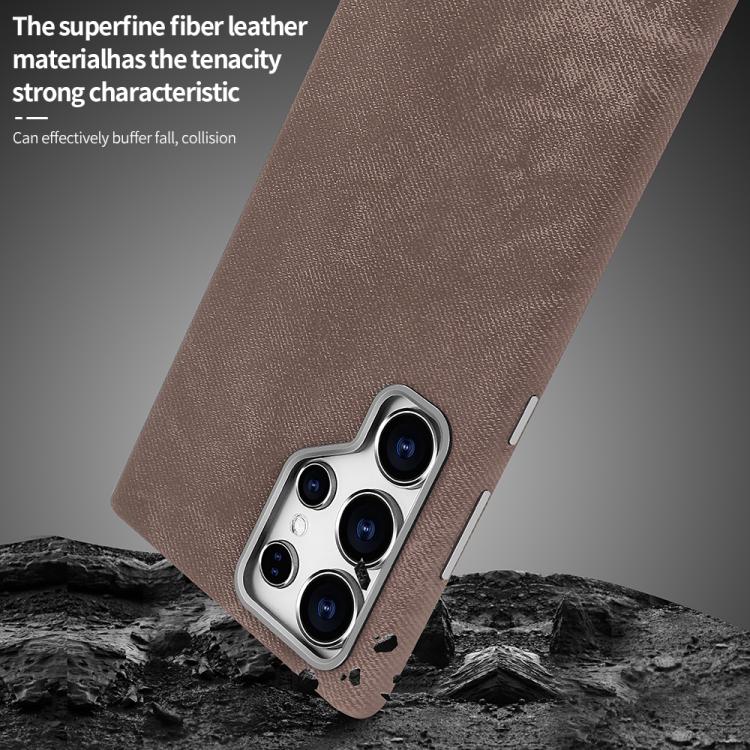 Custodia per telefono VIETAO in pelle PU con texture effetto denim retrò e MagSafe., For Galaxy S26 Ultra 5G, For Samsung Galaxy S25 Ultra 5G, For Samsung Galaxy S24 Ultra 5G