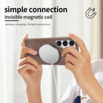 Custodia per telefono VIETAO in pelle PU con texture effetto denim retrò e MagSafe., For Galaxy S26 Ultra 5G, For Samsung Galaxy S25 Ultra 5G, For Samsung Galaxy S24 Ultra 5G