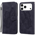 Custodia per telefono in pelle con apertura orizzontale e motivo a farfalle in rilievo, effetto pelle retrò., For iPhone 17 Pro Max, For iPhone 17 Pro, For iPhone 17, For iPhone Air