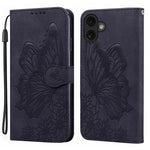 Custodia per telefono in pelle con apertura orizzontale e motivo a farfalle in rilievo, effetto pelle retrò., For iPhone 17 Pro Max, For iPhone 17 Pro, For iPhone 17, For iPhone Air