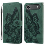 Custodia per telefono in pelle con apertura orizzontale e motivo a farfalle in rilievo, effetto pelle retrò., For iPhone 17 Pro Max, For iPhone 17 Pro, For iPhone 17, For iPhone Air