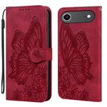 Custodia per telefono in pelle con apertura orizzontale e motivo a farfalle in rilievo, effetto pelle retrò., For iPhone 17 Pro Max, For iPhone 17 Pro, For iPhone 17, For iPhone Air
