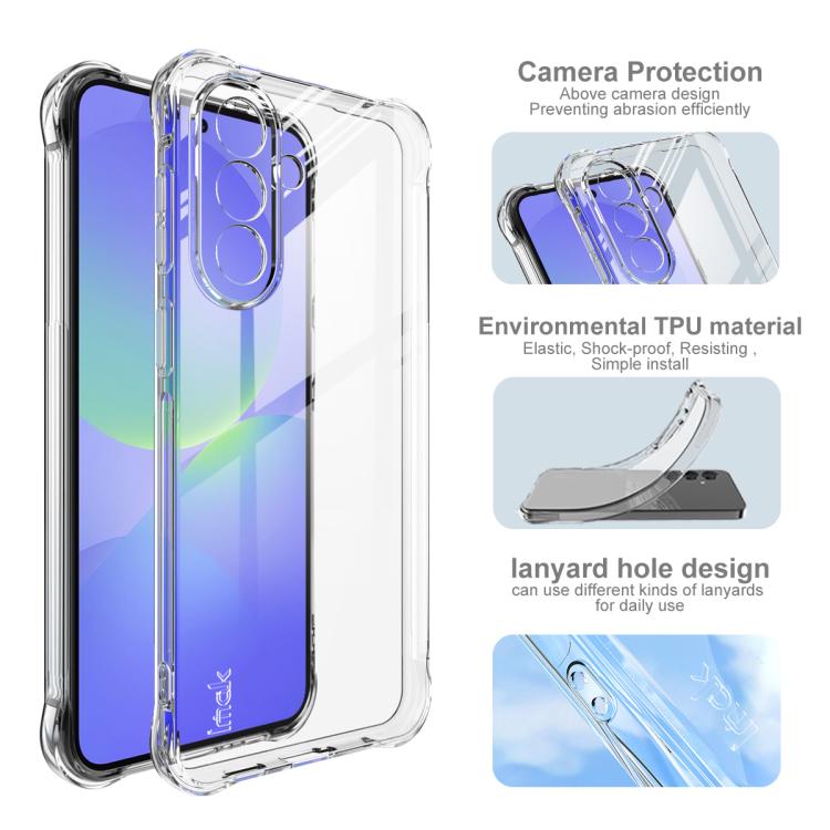 Custodia per telefono in TPU trasparente e antiurto serie imak UX-10, For Samsung Galaxy A57 5G, For Samsung Galaxy A37 5G, For Samsung Galaxy A07 4G, For Samsung Galaxy A17 5G