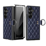 Custodia per telefono VIETAO con anello in metallo e motivo a diamante in pelle PU, For Galaxy Z Fold8 5G, For Galaxy Z Fold8 Ultra 5G, For Galaxy Z Flip8 5G, For Samsung Galaxy Z Fold7