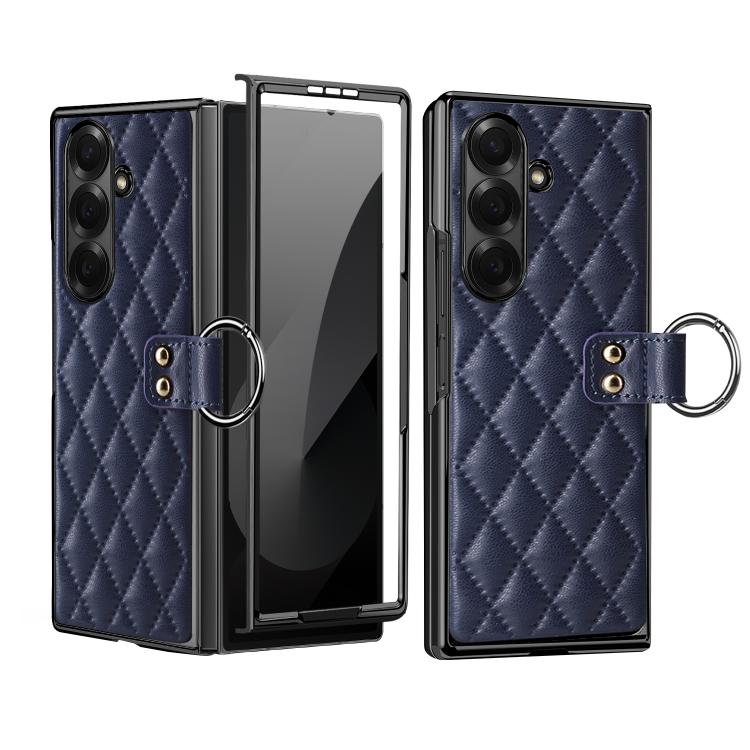 Custodia per telefono VIETAO con anello in metallo e motivo a diamante in pelle PU, For Galaxy Z Fold8 5G, For Galaxy Z Fold8 Ultra 5G, For Galaxy Z Flip8 5G, For Samsung Galaxy Z Fold7