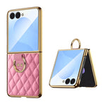 Custodia per telefono VIETAO con anello in metallo e motivo a diamante in pelle PU, For Galaxy Z Fold8 5G, For Galaxy Z Fold8 Ultra 5G, For Galaxy Z Flip8 5G, For Samsung Galaxy Z Fold7