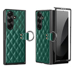 Custodia per telefono VIETAO con anello in metallo e motivo a diamante in pelle PU, For Galaxy Z Fold8 5G, For Galaxy Z Fold8 Ultra 5G, For Galaxy Z Flip8 5G, For Samsung Galaxy Z Fold7