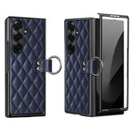 Custodia per telefono VIETAO con anello in metallo e motivo a diamante in pelle PU, For Galaxy Z Fold8 5G, For Galaxy Z Fold8 Ultra 5G, For Galaxy Z Flip8 5G, For Samsung Galaxy Z Fold7
