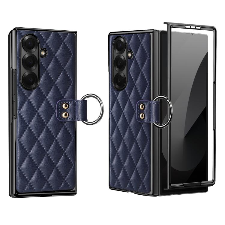 Custodia per telefono VIETAO con anello in metallo e motivo a diamante in pelle PU, For Galaxy Z Fold8 5G, For Galaxy Z Fold8 Ultra 5G, For Galaxy Z Flip8 5G, For Samsung Galaxy Z Fold7