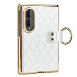 Custodia per telefono VIETAO con anello in metallo e motivo a diamante in pelle PU, For Galaxy Z Fold8 5G, For Galaxy Z Fold8 Ultra 5G, For Galaxy Z Flip8 5G, For Samsung Galaxy Z Fold7