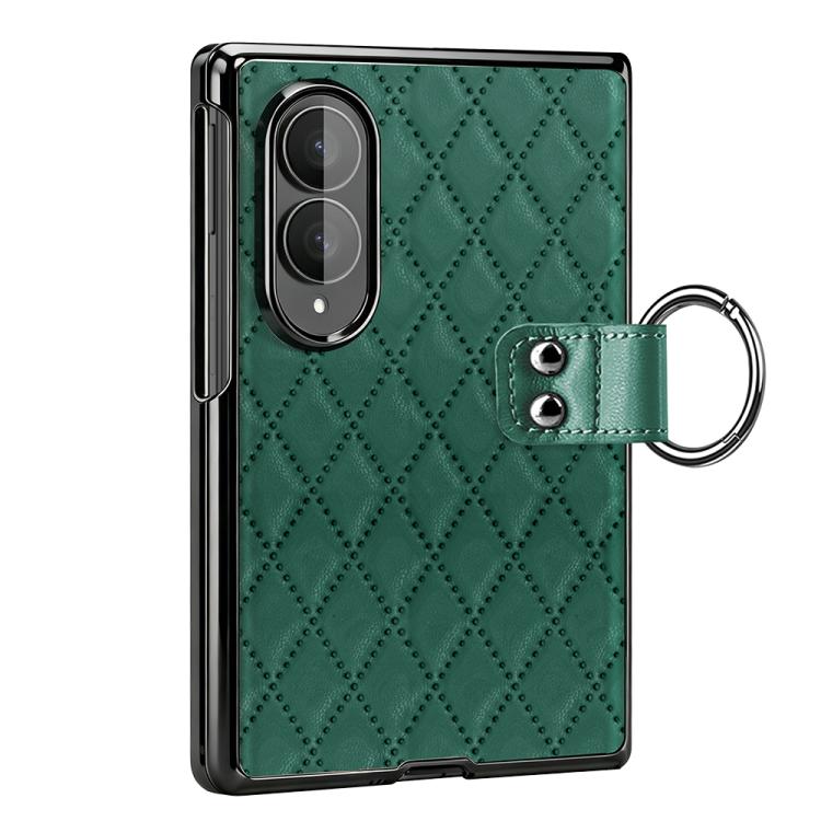 Custodia per telefono VIETAO con anello in metallo e motivo a diamante in pelle PU, For Galaxy Z Fold8 5G, For Galaxy Z Fold8 Ultra 5G, For Galaxy Z Flip8 5G, For Samsung Galaxy Z Fold7