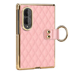 Custodia per telefono VIETAO con anello in metallo e motivo a diamante in pelle PU, For Galaxy Z Fold8 5G, For Galaxy Z Fold8 Ultra 5G, For Galaxy Z Flip8 5G, For Samsung Galaxy Z Fold7