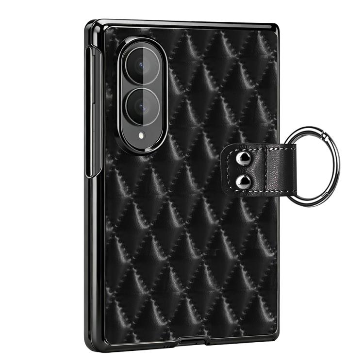 Custodia per telefono VIETAO con anello in metallo e motivo a diamante in pelle PU, For Galaxy Z Fold8 5G, For Galaxy Z Fold8 Ultra 5G, For Galaxy Z Flip8 5G, For Samsung Galaxy Z Fold7