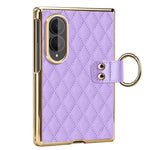 Custodia per telefono VIETAO con anello in metallo e motivo a diamante in pelle PU, For Galaxy Z Fold8 5G, For Galaxy Z Fold8 Ultra 5G, For Galaxy Z Flip8 5G, For Samsung Galaxy Z Fold7