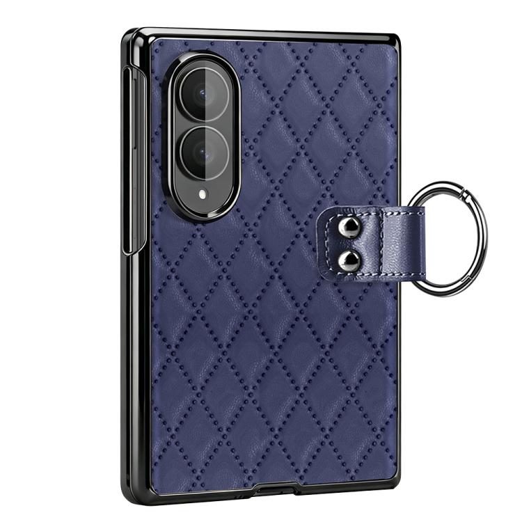Custodia per telefono VIETAO con anello in metallo e motivo a diamante in pelle PU, For Galaxy Z Fold8 5G, For Galaxy Z Fold8 Ultra 5G, For Galaxy Z Flip8 5G, For Samsung Galaxy Z Fold7