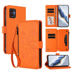 Portafoglio multi-carta con cerniera e motivo farfalla, amore e fiore, custodia per telefono in pelle, For Samsung Galaxy M35 5G, For Samsung Galaxy M55 / C55, For Samsung Galaxy XCover7 Pro