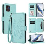 Portafoglio multi-carta con cerniera e motivo farfalla, amore e fiore, custodia per telefono in pelle, For Samsung Galaxy M35 5G, For Samsung Galaxy M55 / C55, For Samsung Galaxy XCover7 Pro
