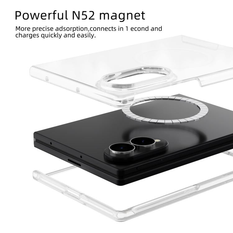 Custodia per telefono ABEEL trasparente, magnetica, antigraffio e compatibile con MagSafe., For Galaxy Z Fold8 5G, For Galaxy Z Fold8 Ultra 5G, For Galaxy Z Flip8 5G, For Samsung Galaxy Z Flip7 FE / Flip6, For Samsung Galaxy Z Fold7 5G                 ...