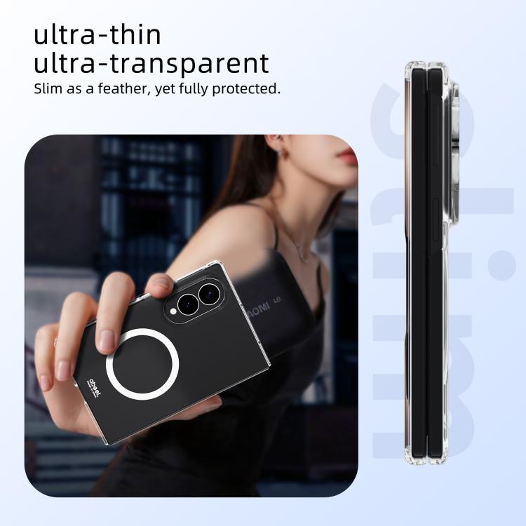 Custodia per telefono ABEEL trasparente, magnetica, antigraffio e compatibile con MagSafe., For Galaxy Z Fold8 5G, For Galaxy Z Fold8 Ultra 5G, For Galaxy Z Flip8 5G, For Samsung Galaxy Z Flip7 FE / Flip6, For Samsung Galaxy Z Fold7 5G                 ...