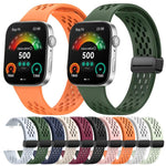 Cinturino per orologio in silicone nero con fibbia magnetica stile foro xDfind, For Huawei Watch Fit4 Pro / Fit4 / Fit3
