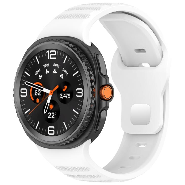 Cinturino per orologio in silicone xDfind con fibbia a borchie argentate e punti rotondi, For Samsung Galaxy Watch Ultra/Ultra 2025, For Samsung Galaxy Watch8 / 8 Classic