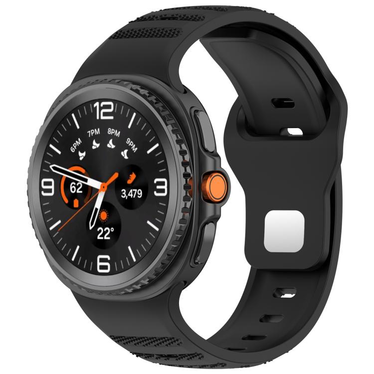 Cinturino per orologio in silicone xDfind con fibbia a borchie argentate e punti rotondi, For Samsung Galaxy Watch Ultra/Ultra 2025, For Samsung Galaxy Watch8 / 8 Classic