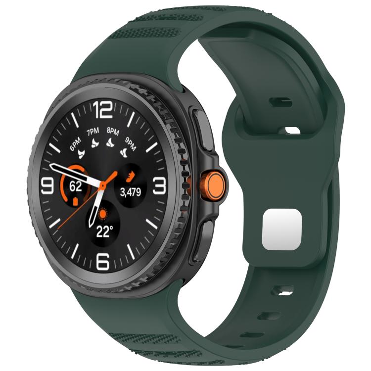 Cinturino per orologio in silicone xDfind con fibbia a borchie argentate e punti rotondi, For Samsung Galaxy Watch Ultra/Ultra 2025, For Samsung Galaxy Watch8 / 8 Classic