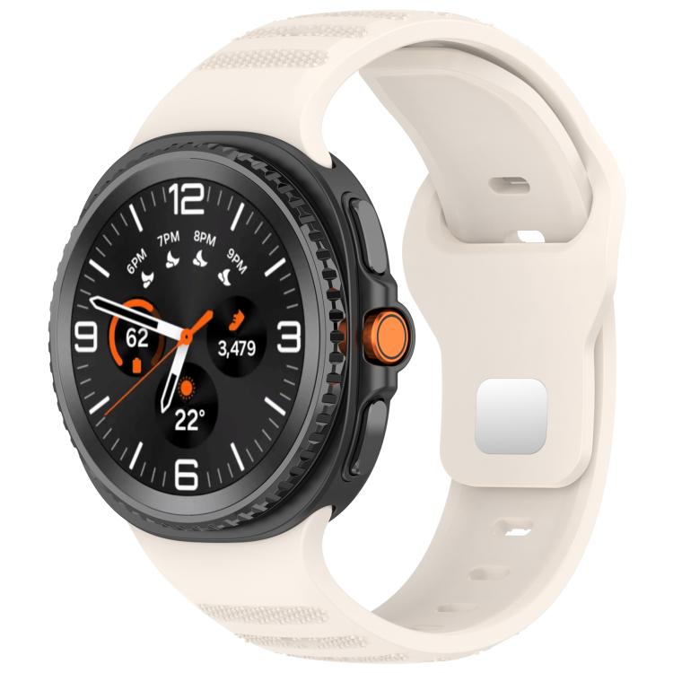Cinturino per orologio in silicone xDfind con fibbia a borchie argentate e punti rotondi, For Samsung Galaxy Watch Ultra/Ultra 2025, For Samsung Galaxy Watch8 / 8 Classic