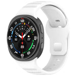 Cinturino per orologio in silicone xDfind con fibbia a borchie argentate e punti rotondi, For Samsung Galaxy Watch Ultra/Ultra 2025, For Samsung Galaxy Watch8 / 8 Classic