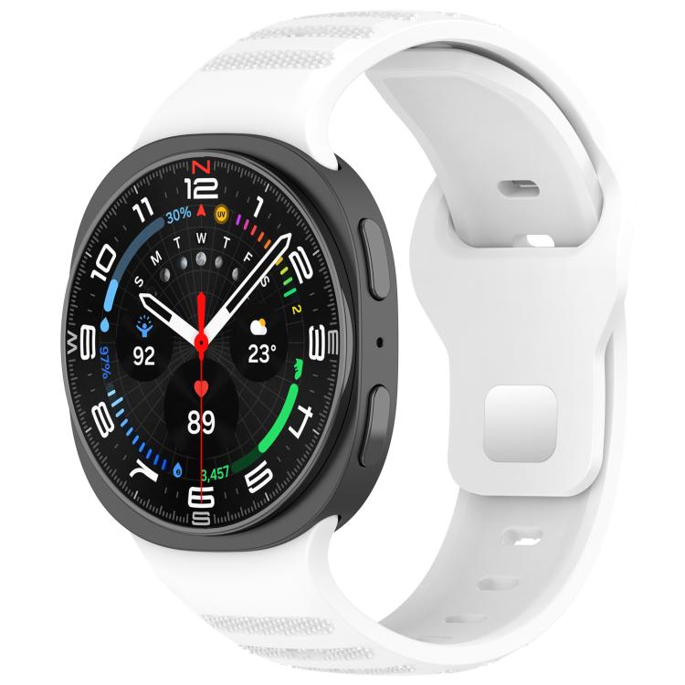 Cinturino per orologio in silicone xDfind con fibbia a borchie argentate e punti rotondi, For Samsung Galaxy Watch Ultra/Ultra 2025, For Samsung Galaxy Watch8 / 8 Classic