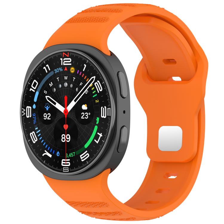 Cinturino per orologio in silicone xDfind con fibbia a borchie argentate e punti rotondi, For Samsung Galaxy Watch Ultra/Ultra 2025, For Samsung Galaxy Watch8 / 8 Classic