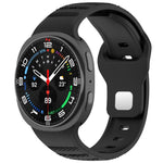 Cinturino per orologio in silicone xDfind con fibbia a borchie argentate e punti rotondi, For Samsung Galaxy Watch Ultra/Ultra 2025, For Samsung Galaxy Watch8 / 8 Classic