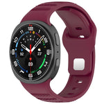 Cinturino per orologio in silicone xDfind con fibbia a borchie argentate e punti rotondi, For Samsung Galaxy Watch Ultra/Ultra 2025, For Samsung Galaxy Watch8 / 8 Classic