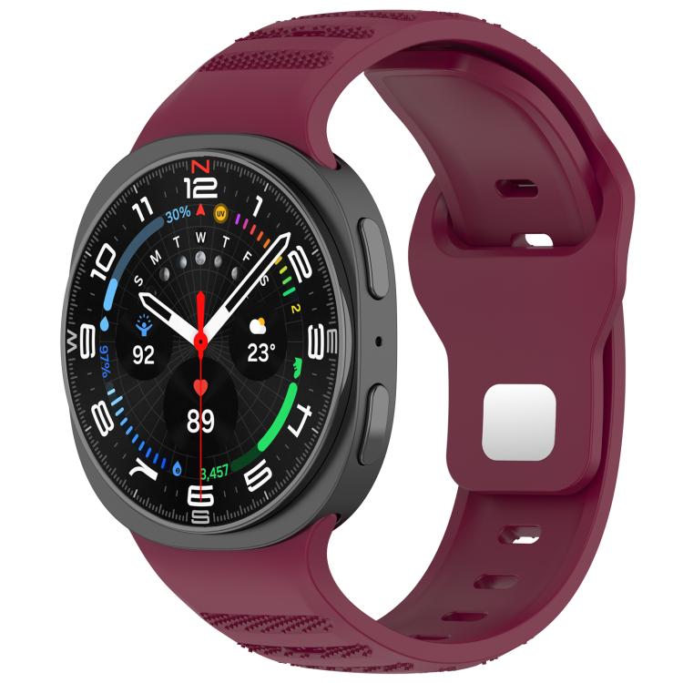 Cinturino per orologio in silicone xDfind con fibbia a borchie argentate e punti rotondi, For Samsung Galaxy Watch Ultra/Ultra 2025, For Samsung Galaxy Watch8 / 8 Classic