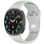 Cinturino per orologio in silicone xDfind con fibbia a borchie argentate e punti rotondi, For Samsung Galaxy Watch Ultra/Ultra 2025, For Samsung Galaxy Watch8 / 8 Classic