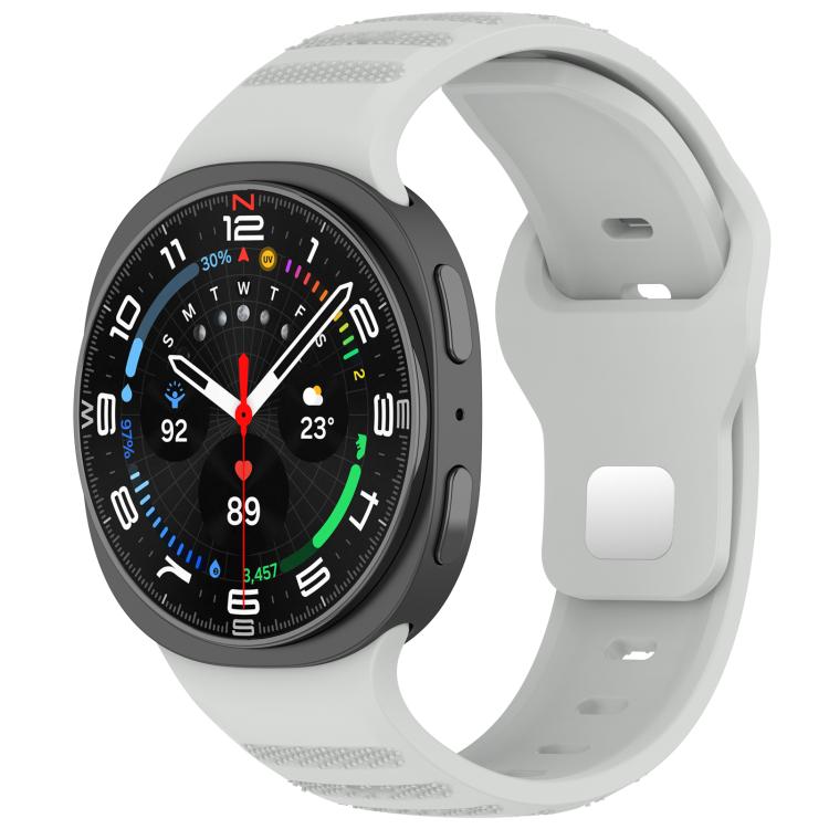 Cinturino per orologio in silicone xDfind con fibbia a borchie argentate e punti rotondi, For Samsung Galaxy Watch Ultra/Ultra 2025, For Samsung Galaxy Watch8 / 8 Classic