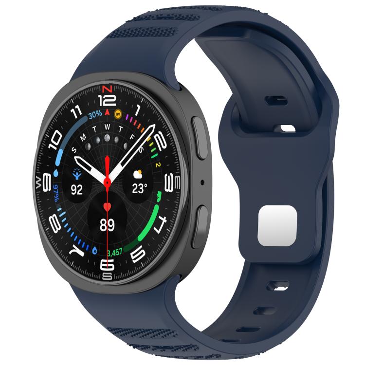 Cinturino per orologio in silicone xDfind con fibbia a borchie argentate e punti rotondi, For Samsung Galaxy Watch Ultra/Ultra 2025, For Samsung Galaxy Watch8 / 8 Classic