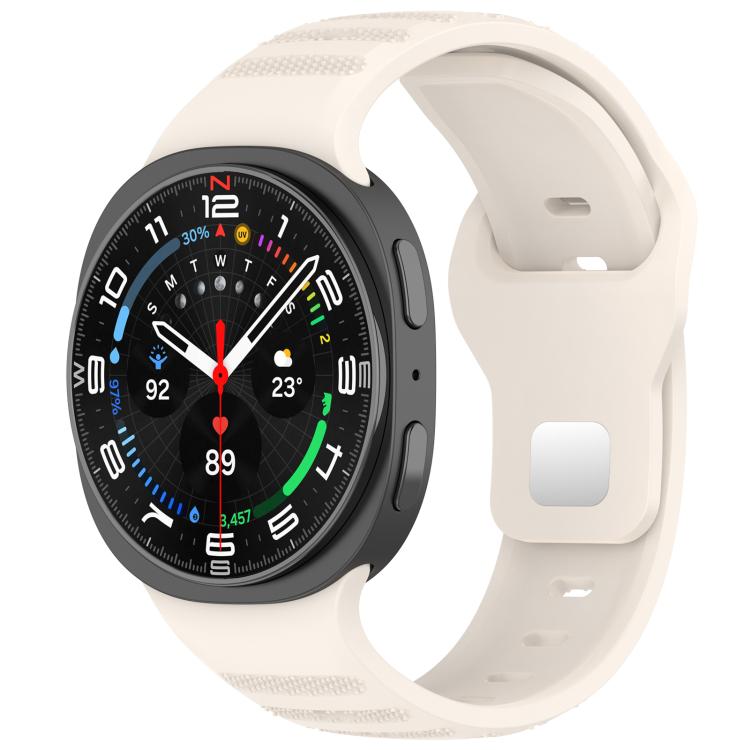 Cinturino per orologio in silicone xDfind con fibbia a borchie argentate e punti rotondi, For Samsung Galaxy Watch Ultra/Ultra 2025, For Samsung Galaxy Watch8 / 8 Classic