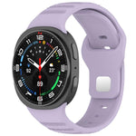 Cinturino per orologio in silicone xDfind con fibbia a borchie argentate e punti rotondi, For Samsung Galaxy Watch Ultra/Ultra 2025, For Samsung Galaxy Watch8 / 8 Classic