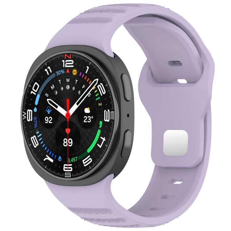 Cinturino per orologio in silicone xDfind con fibbia a borchie argentate e punti rotondi, For Samsung Galaxy Watch Ultra/Ultra 2025, For Samsung Galaxy Watch8 / 8 Classic