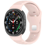 Cinturino per orologio in silicone xDfind con fibbia a borchie argentate e punti rotondi, For Samsung Galaxy Watch Ultra/Ultra 2025, For Samsung Galaxy Watch8 / 8 Classic