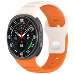 Cinturino per orologio in silicone xDfind con fibbia a borchie argentate e punti rotondi, For Samsung Galaxy Watch Ultra/Ultra 2025, For Samsung Galaxy Watch8 / 8 Classic