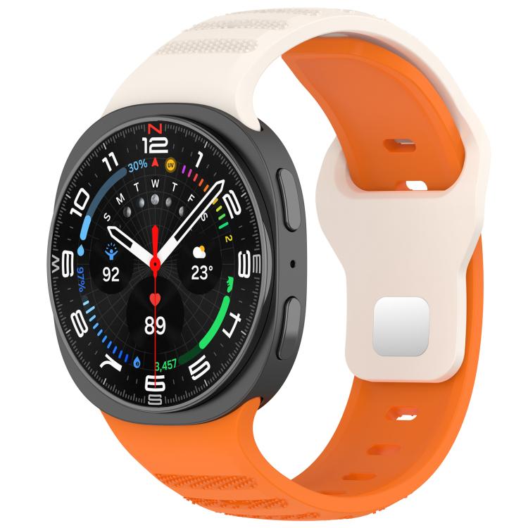 Cinturino per orologio in silicone xDfind con fibbia a borchie argentate e punti rotondi, For Samsung Galaxy Watch Ultra/Ultra 2025, For Samsung Galaxy Watch8 / 8 Classic