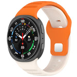 Cinturino per orologio in silicone xDfind con fibbia a borchie argentate e punti rotondi, For Samsung Galaxy Watch Ultra/Ultra 2025, For Samsung Galaxy Watch8 / 8 Classic