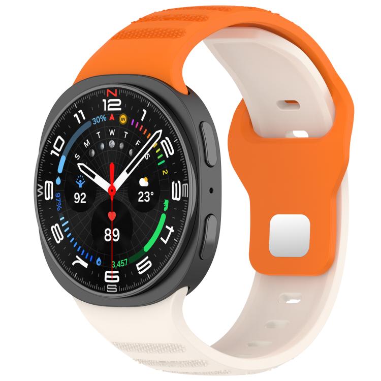 Cinturino per orologio in silicone xDfind con fibbia a borchie argentate e punti rotondi, For Samsung Galaxy Watch Ultra/Ultra 2025, For Samsung Galaxy Watch8 / 8 Classic