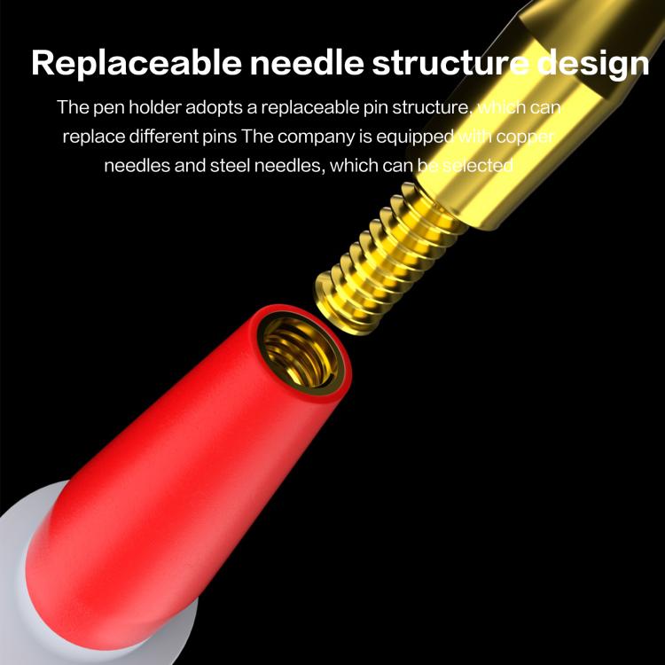 Penna di rilevamento con sonda in silicone e rame puro i2C, Bend Plug Without Stainless Steel Needle, Straight Plug Without Stainless Steel Needle, Straight Plug