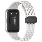 Cinturino per orologio in silicone nero con fibbia magnetica stile foro xDfind, For Galaxy Fit3