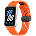 Cinturino per orologio in silicone nero con fibbia magnetica stile foro xDfind, For Galaxy Fit3