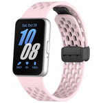 Cinturino per orologio in silicone nero con fibbia magnetica stile foro xDfind, For Galaxy Fit3