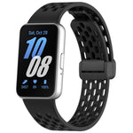 Cinturino per orologio in silicone nero con fibbia magnetica stile foro xDfind, For Galaxy Fit3